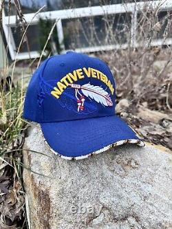 Native American Beaded Hat Veteran pride Native Beaded Pow Wow Regalia