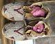 Native American Beaded Leather Moccasins Late 1800's To Early 1900's