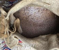 Native American Beaded Leather Moccasins late 1800's to Early 1900's