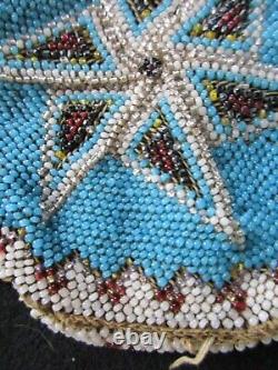 Native American Beaded Leather Tobacco Bag, Medicine Pouch, Sd-012206001