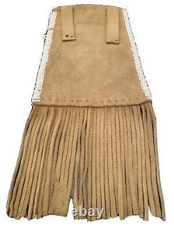 Native American Beaded Medicine Pouch Leather Navajo Buffalo Tobacco Bag 7 X 5
