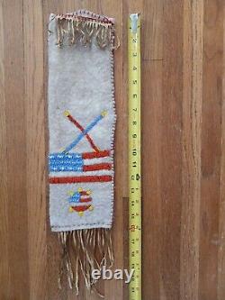 Native American Beaded U. S. Scout Pipe Bag Murdo, South Dakota