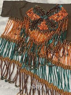 Native American Hand Made Beaded Belt Collar Pow Wow Regalia