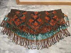 Native American Hand Made Beaded Belt Collar Pow Wow Regalia