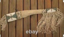 Native American Indian Beaded Rifle Scabbard Sioux Style Suede Leather
