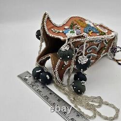 Native American Iroquois Beaded / Beadwork Hanging Basket 1926 Fair EXCELLENT