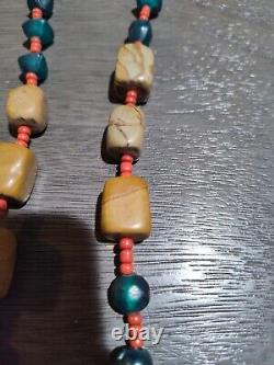 Native American Medicine Bag Necklace with Labradorite Stone