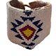 Native American Navajo Ceremonial Men's Anklet Seed Beads Leather Strap 11 1957