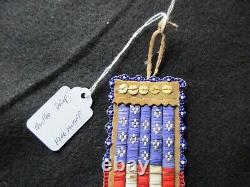 Native American Quilled & Beaded Drop, Flag Motiff Tomahawk Drop, Sd-042307601