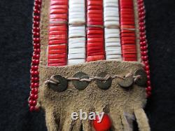 Native American Quilled & Beaded Drop, Flag Motiff Tomahawk Drop, Sd-042307601