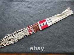 Native American Quilled & Beaded Pipe Bag, 43 Double Sided Chanupa Bag Sd-03711