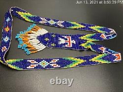 Native American Vintage Beadwork Sash Strip Eagle Indian Dakota Lakota Sioux