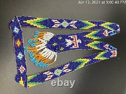 Native American Vintage Beadwork Sash Strip Eagle Indian Dakota Lakota Sioux