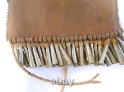 Native American Vintage Kiowa Strike A Light Bag Beaded With Tin Cones