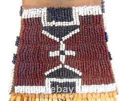 Native American Vintage Kiowa Strike A Light Bag Beaded With Tin Cones