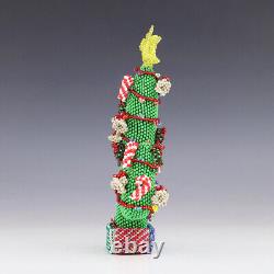 Native American Zuni Beaded Christmas Cactus By Alesia Poncho