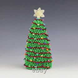 Native American Zuni Beaded Christmas Tree By Alesia Poncho