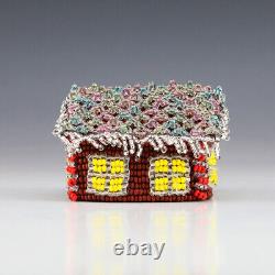 Native American Zuni Beaded Gingerbread House By Farlan Quetawki