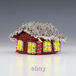 Native American Zuni Beaded Gingerbread House By Farlan Quetawki