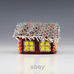 Native American Zuni Beaded Gingerbread House By Farlan Quetawki