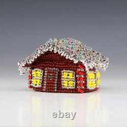 Native American Zuni Beaded Gingerbread House By Farlan Quetawki