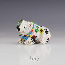 Native American Zuni Beaded Polar Bear By Denise & Faron Gchachu