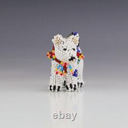 Native American Zuni Beaded Polar Bear By Denise & Faron Gchachu