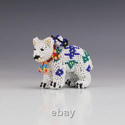 Native American Zuni Beaded Polar Bear By Denise & Faron Gchachu