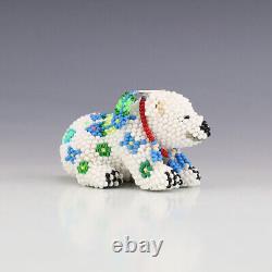 Native American Zuni Beaded Polar Bear By Denise & Faron Gchachu