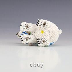 Native American Zuni Beaded Polar Bear By Denise & Faron Gchachu