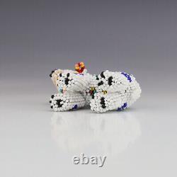 Native American Zuni Beaded Polar Bear By Denise & Faron Gchachu