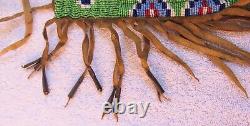 Old Vintage Lakota Sioux Indian Beads Beadwork Beaded & Leather Knife Sheath