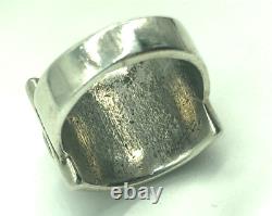 Tom Charley Native American Sterling Silver Heavy Twisted Braided Ring S 8.5