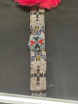 VERY OLD African Native American INDIAN Loom Beaded 19 BELT SASH