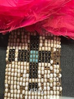 VERY OLD African Native American INDIAN Loom Beaded 19 BELT SASH