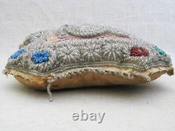 Vintage Folk Art Beaded Whimsy Native American Beadwork Souvenir Pin Cushion