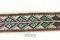 Vintage Hand Bead Work Heirloom ANNIE SANTA FE Heart Rainbow Belt Harry Bass Jr