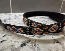 Vintage Handwoven Native American/Aztec Leather Belt 38