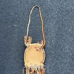 Vintage NATIVE AMERICAN TURTLE SHELL POUCH