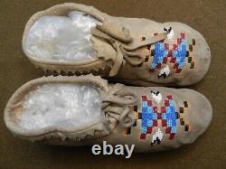 Vintage, Native American, Adult, Low Cut, Beaded Mocassins