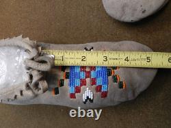 Vintage, Native American, Adult, Low Cut, Beaded Mocassins