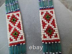 Vintage Native American Athabascan Very Fine Beadwork Necklace Pendant