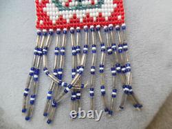 Vintage Native American Athabascan Very Fine Beadwork Necklace Pendant