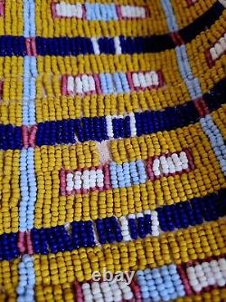 Vintage Native American Beaded Buckskin Possible Bag Very Nice Piece