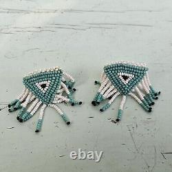 Vintage Native American Child's Beaded Riding Set 5 Piece Set Turquoise White