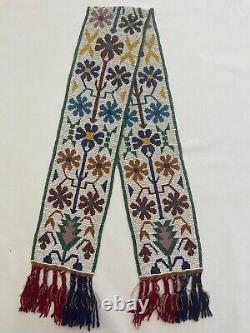 Vintage Native American Handmade Beaded Sash/Belt