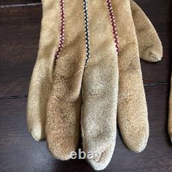 Vintage Native American Ladies Small Beaded Gloves Ophir Alaska