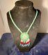 Vintage Native American Lakota Sioux Indian Beaded Leather Medallion Necklace
