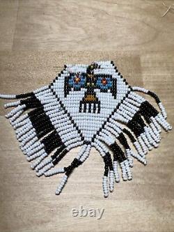 Vintage Native American Style Thunderbird Beadwork