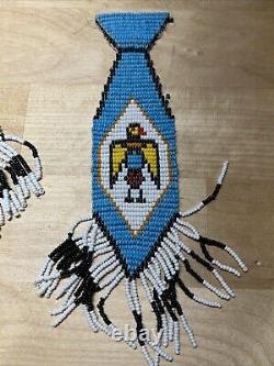 Vintage Native American Style Thunderbird Beadwork